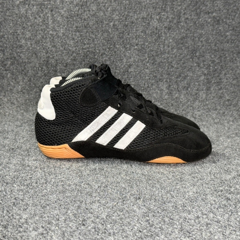 Adidas Mat Hog Wrestling Shoes Boy's 6 Black White Vintage Athletic Boxing MMA